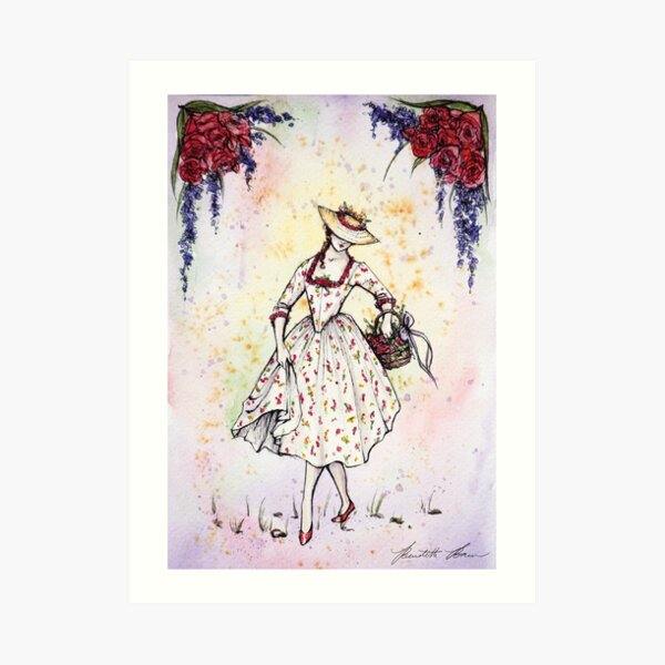 AN 18th CENTURY FROCK Project Rendering Art Print