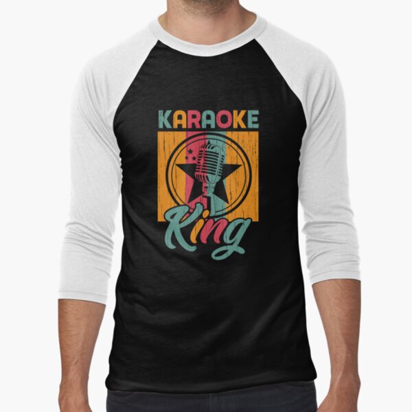Karaoke King Singing Lover Matching Gift Baseball ¾ Sleeve T-Shirt