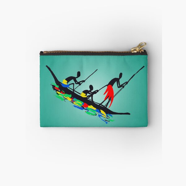 Item preview, Three colorful African hunters on a fishing trip. designed and sold by Squirrox.