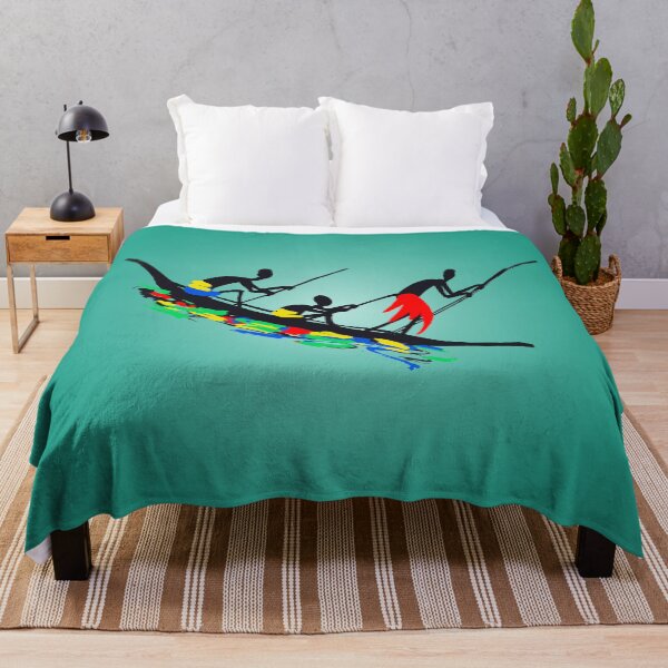Item preview, Three colorful African hunters on a fishing trip. designed and sold by Squirrox.