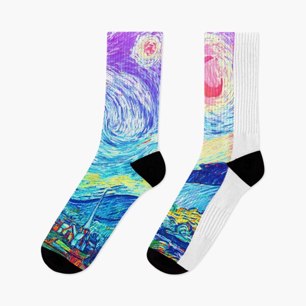 Item preview, Psychedelic Colorful Starry Night Abstract Van Gogh designed and sold by CoitoCG.