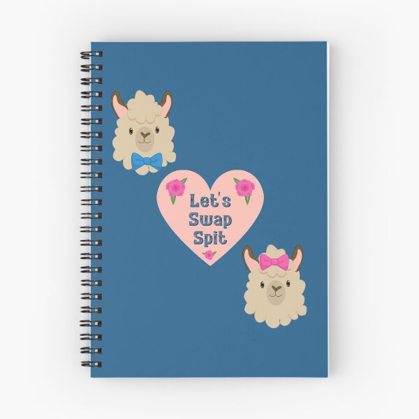 Item preview, Straight llamas let's swap spit valentine blue designed and sold by GrammarDance.