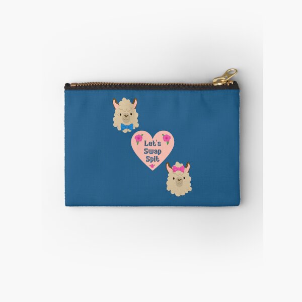 Item preview, Straight llamas let's swap spit valentine blue designed and sold by GrammarDance.