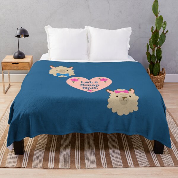 Item preview, Straight llamas let's swap spit valentine blue designed and sold by GrammarDance.