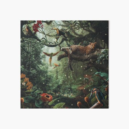Vista previa del artículo con la obra «LEOPARDO EN EL BOSQUE LLUVIOSO», diseñado y vendido por Paper Bee Gift Shop.