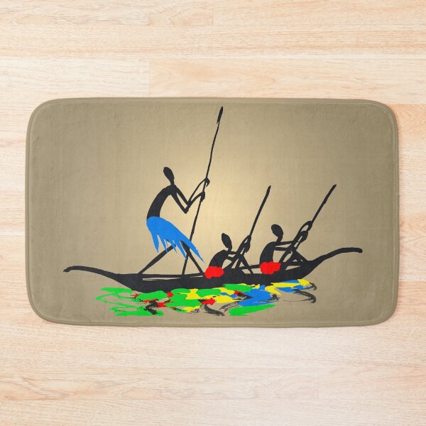 Item preview, Three colorful African hunters on a fishing trip. designed and sold by Squirrox.