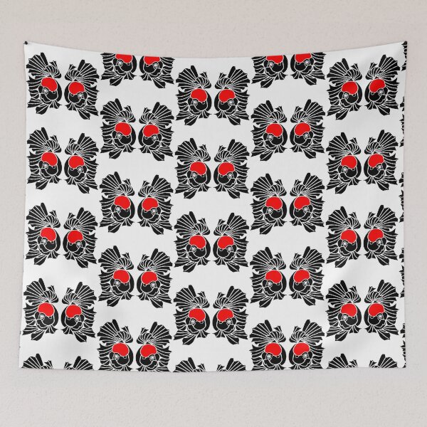 Aperçu de l'œuvre Logo Oranda Black Red Cap - paire de poissons rouges - queue créée et vendue par Nosnah.