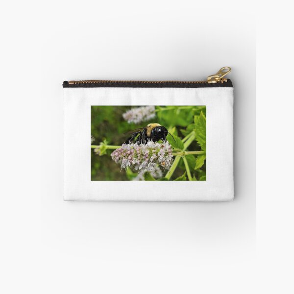 Item preview, Carpenter Bee on Wild Mint designed and sold by SusanSeamaiden.