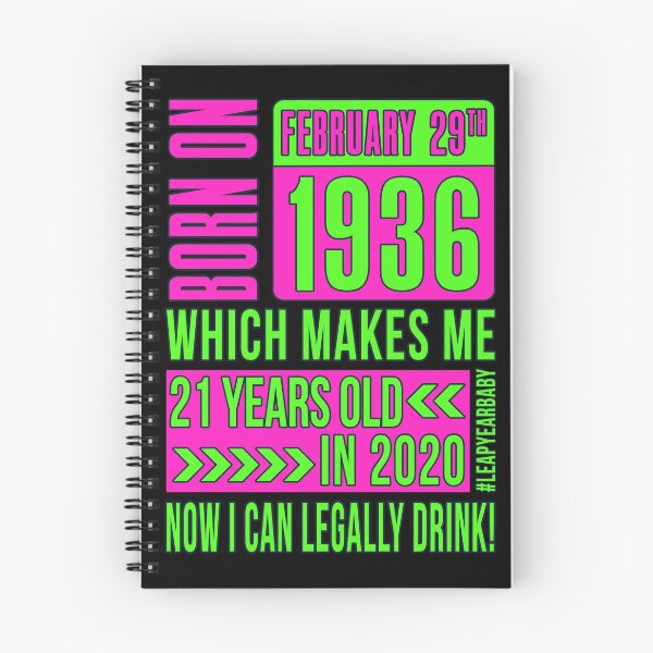 Item preview, 1936 - 36 - 21 NOW I CAN LEGALLY DRINK PINK #leapyearbaby Girls and Womens Funny Leaper Leapling Leap Year Birthday Gifts, Shirts, Tshirts designed and sold by GabiBlaze.