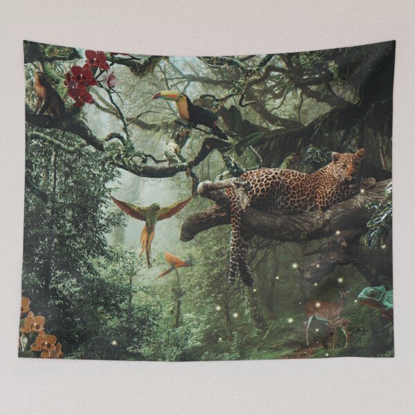 Item preview, LEOPARD IN THE RAIN FOREST designed and sold by Paper Bee Gift Shop.