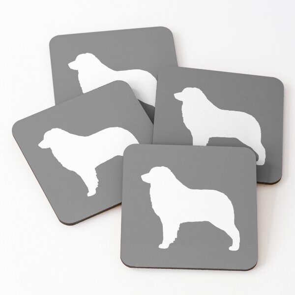 Item preview, Australian Shepherd - White Dog Silhouette(s) designed and sold by Jenn Inashvili.