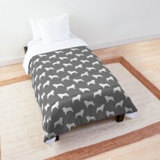 Australian Shepherd - White Dog Silhouette(s) Comforter