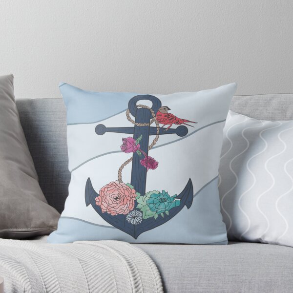 Item preview, anchor with flowers designed and sold by iitslexii.