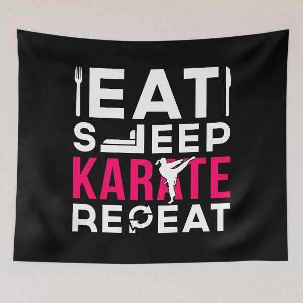 Item preview, Eat Sleep Karate Repeat - Girl designed and sold by LeNew.