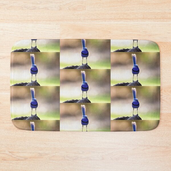 Item preview, Neville the Splendid Fairywren Keeps Watch designed and sold by gwenthewren.