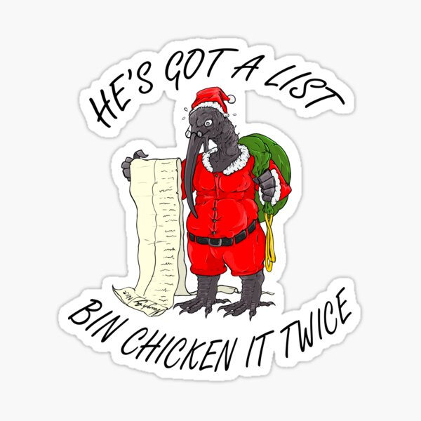 Item preview, Santa Bin Chicken designed and sold by LukeRosenberg.