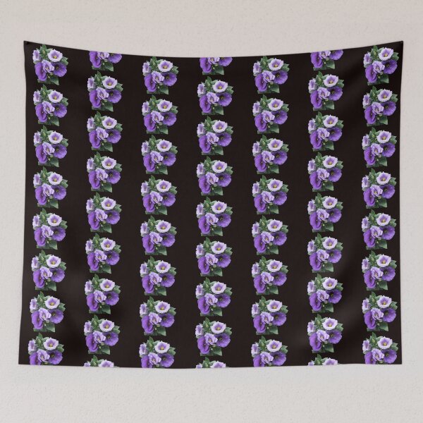 Item preview, Sunlit Purple Lisianthus on Black Background designed and sold by BlueMoonRose.