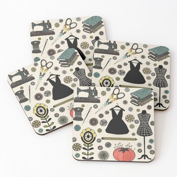 Item preview, Sewing Folk Art with Little Black Dress designed and sold by elkstudios.