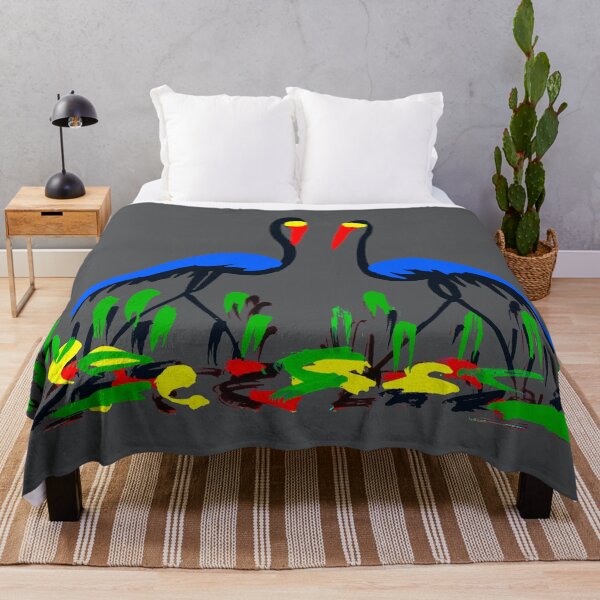 Item preview, Two colorful African cranes chatting designed and sold by Squirrox.