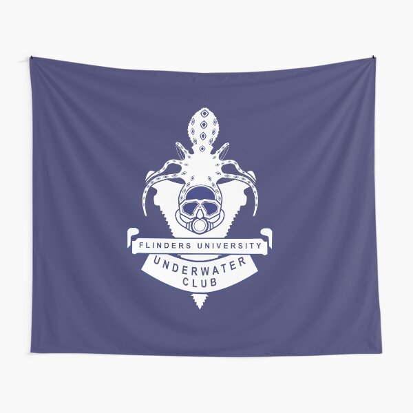Flinders University Underwater Club Logo | White Tapestry