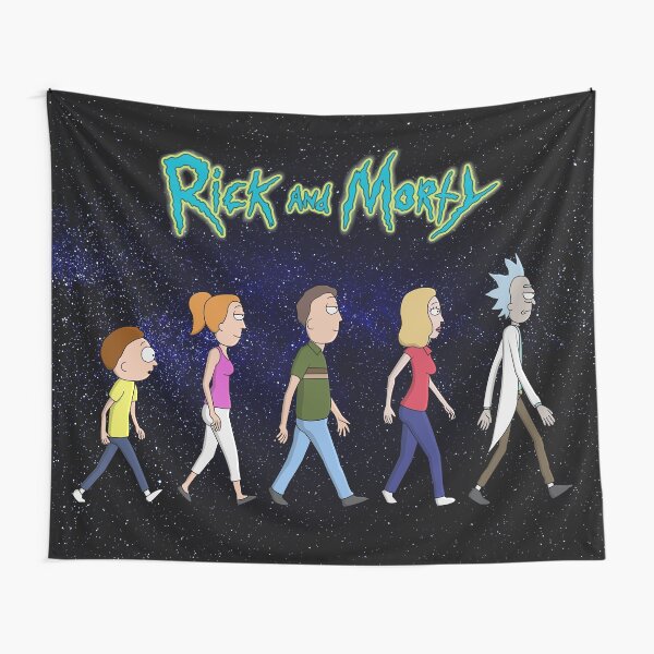 Rick and Morty -Family Together Walking Tapestry