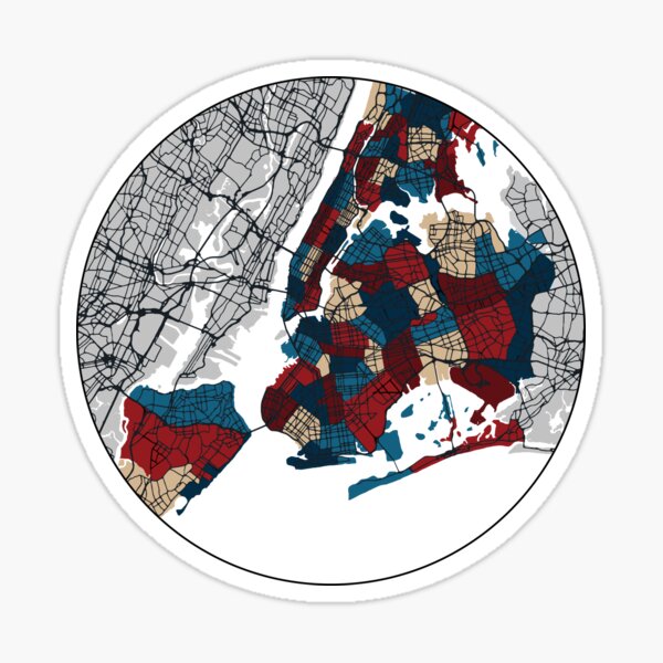 Item preview, New York City Neighborhood Map designed and sold by polliadesign.