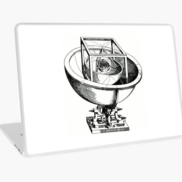 Johannes Kepler model, Radio telescope, illustration, exploration, water, science, vector, design, technology Laptop Skin
