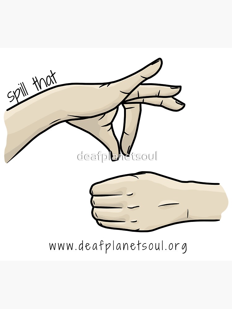 "Spill that [ASL] Tea!" Sticker by Redbubble