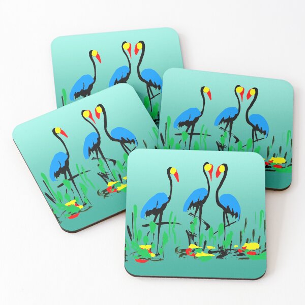 Item preview, Three colorful African cranes. designed and sold by Squirrox.