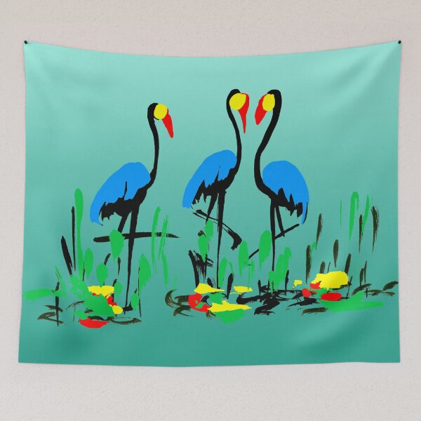 Item preview, Three colorful African cranes. designed and sold by Squirrox.
