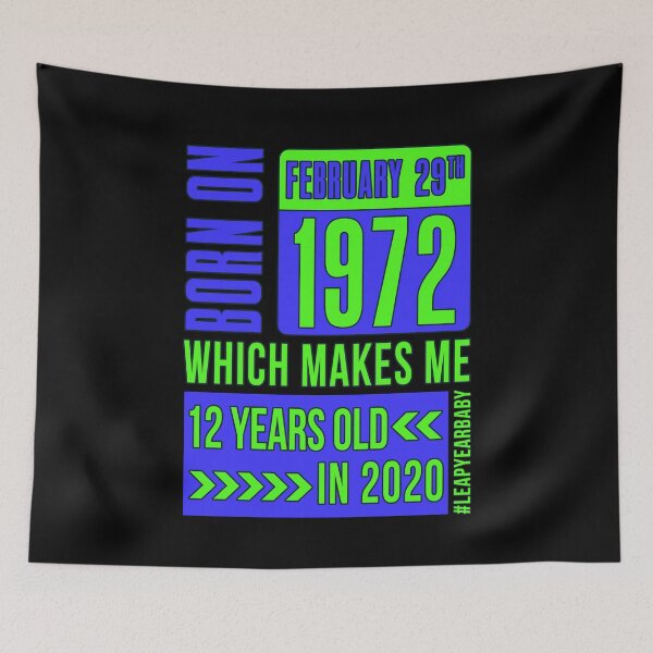 Item preview, 1972 - 72 - 12 Years Old BLUE #leapyearbaby Boys and Mens Funny Leaper Leapling Leap Year Birthday Gifts, Shirts, Tshirts designed and sold by GabiBlaze.