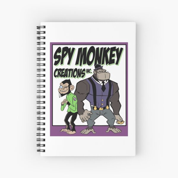 Spy Monkey Creations Inc Logo! Spiral Notebook
