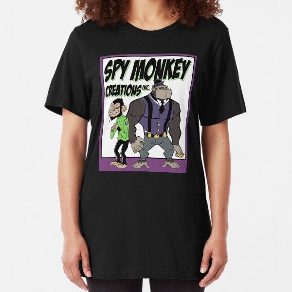 Spy Monkey Creations Inc Logo! Slim Fit T-Shirt