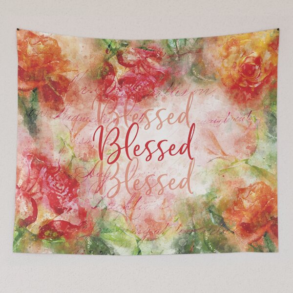 Item preview, Blessed Throw Blanket designed and sold by AmaleeCreations.