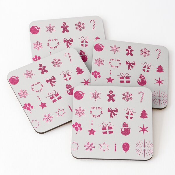 Item preview, Pink Glitter Christmas Icons designed and sold by Amanda-Lakey.