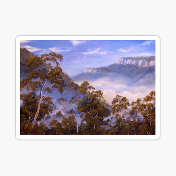 Fog Below The Escarpments Sticker