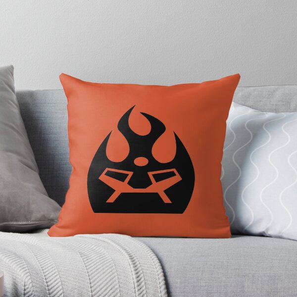 Lava Strike Force Emblem - Black Throw Pillow