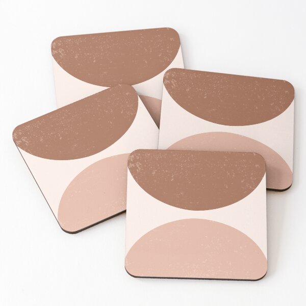 Item preview, Terracotta Abstract 55 - Modern, Contemporary Art - Abstract Organic Shapes - Two Half Circles designed and sold by Studio Grafiikka.