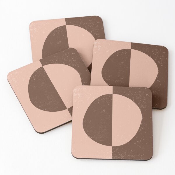 Item preview, Terracotta Abstract 56 - Modern, Contemporary Art - Abstract Organic Shape - Half Circles - Yin Yang designed and sold by Studio Grafiikka.