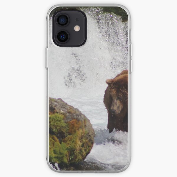 Brown Bear & Seagull Fish For Salmon iPhone Soft Case