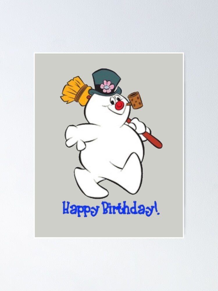 Christmas Frosty The Snowman Poster By Popculturewow Redbubble