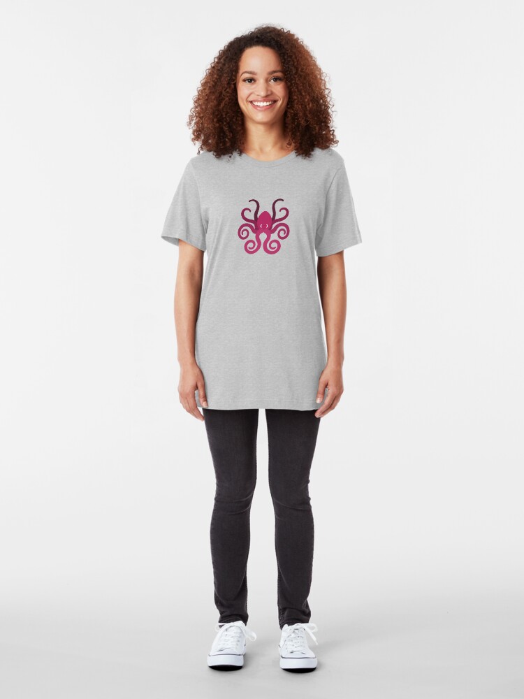 Alternate view of Curly the octopus Slim Fit T-Shirt