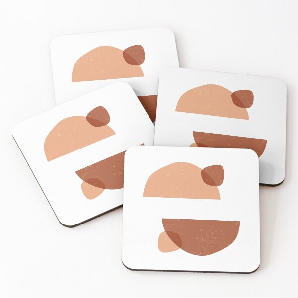 Item preview, Terracotta Abstract 61 - Modern, Contemporary Art - Abstract Organic Shapes - Zen Pebbles - Brown designed and sold by Studio Grafiikka.
