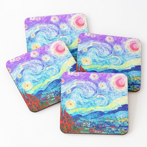 Item preview, Psychedelic Colorful Starry Night Abstract Van Gogh designed and sold by CoitoCG.