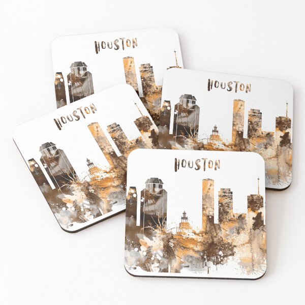 Item preview, Houston Texas Warm Skyline designed and sold by DimDom.