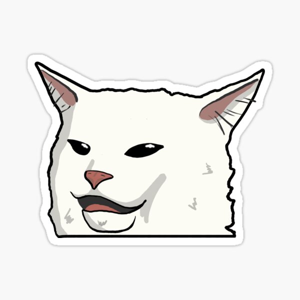 cat rob lox handsome face meme cute Sticker for Sale by aartleena