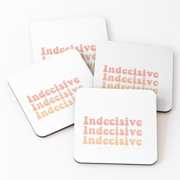Item preview, Indecisive funny aesthetic sticker art text designed and sold by mw2004.