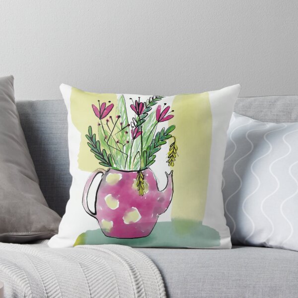 Item preview, Teapot with flowers digital watercolour  designed and sold by MintSniffArt.