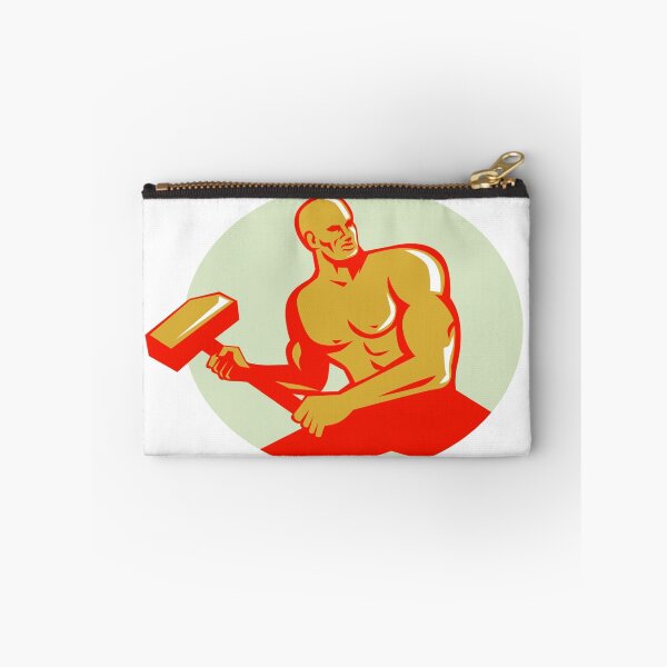 Item preview, Athlete With Sledgehammer Training Oval Retro designed and sold by patrimonio.