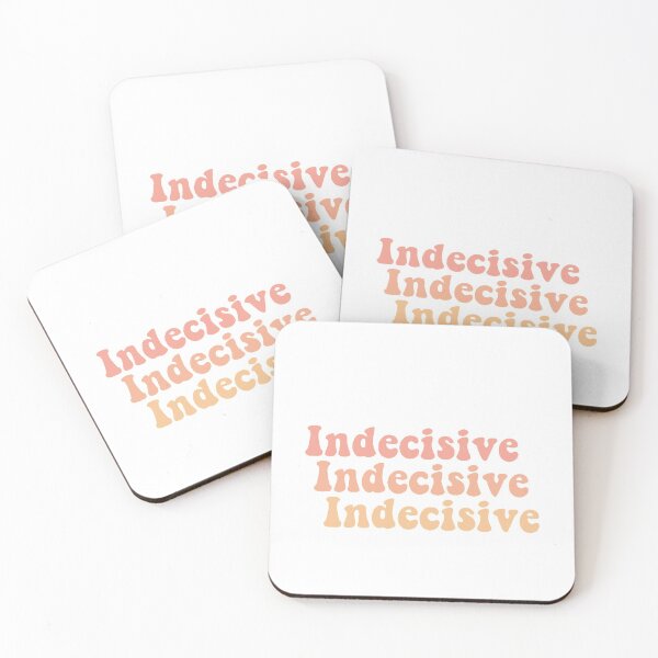 Item preview, Indecisive funny aesthetic sticker art text designed and sold by mw2004.